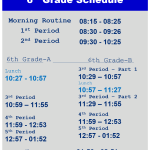 6th Grade Schedule