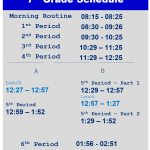 7th Grade Schedule